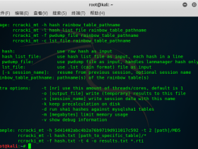Kali Linux 密码攻击工具 rcracki_mt 教程