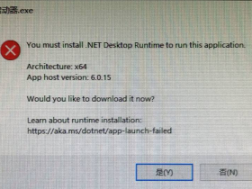 You must install .NET Desktop Runtime to run this application 原因与解决方法