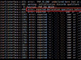error: expected declaration specifiers before 'PHP_INI_ENTRY' 解决方法