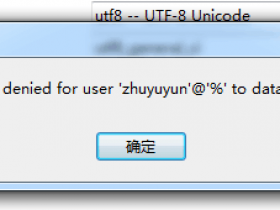 1044 - Access denied for user 'zhuyuyun'@'%' to database 'culture_apply' 解决办法