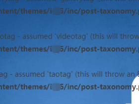 Warning: Use of undefined constant taotag - assumed 'taotag' (this will throw an Error in a future version of PHP) 解决办法