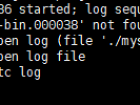 Failed to open log (file './mysql-bin.000038', errno 2) 解决方法