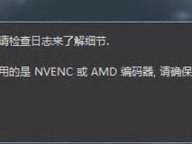 如果你使用的是NVENC或AMD编码器,请确保您的视频驱动程序是最新的. 解决方法